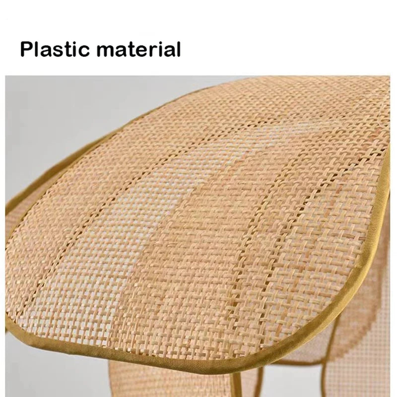 Retro Hand-Woven Rattan Petal Chandelier for Dining & Bedroom - Artistic Lighting Fixture