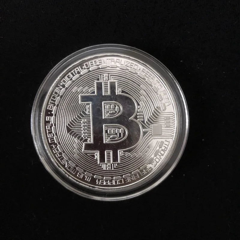 Gold Plated Bitcoin Coin Collectible Art Gift - Commemorative Metal Coin