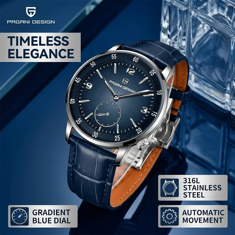 Men's Mechanical Watch 42mm Waterproof Automatic Timepiece with Sapphire Glass