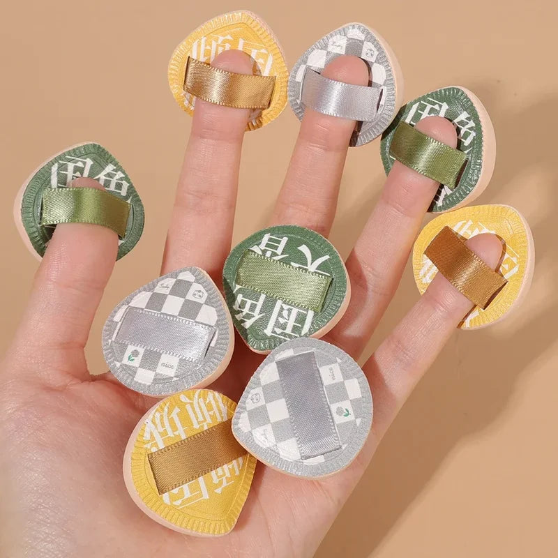 Mini Finger Cosmetic Puff Set for Foundation & Concealer - Soft & Precise Makeup Sponges