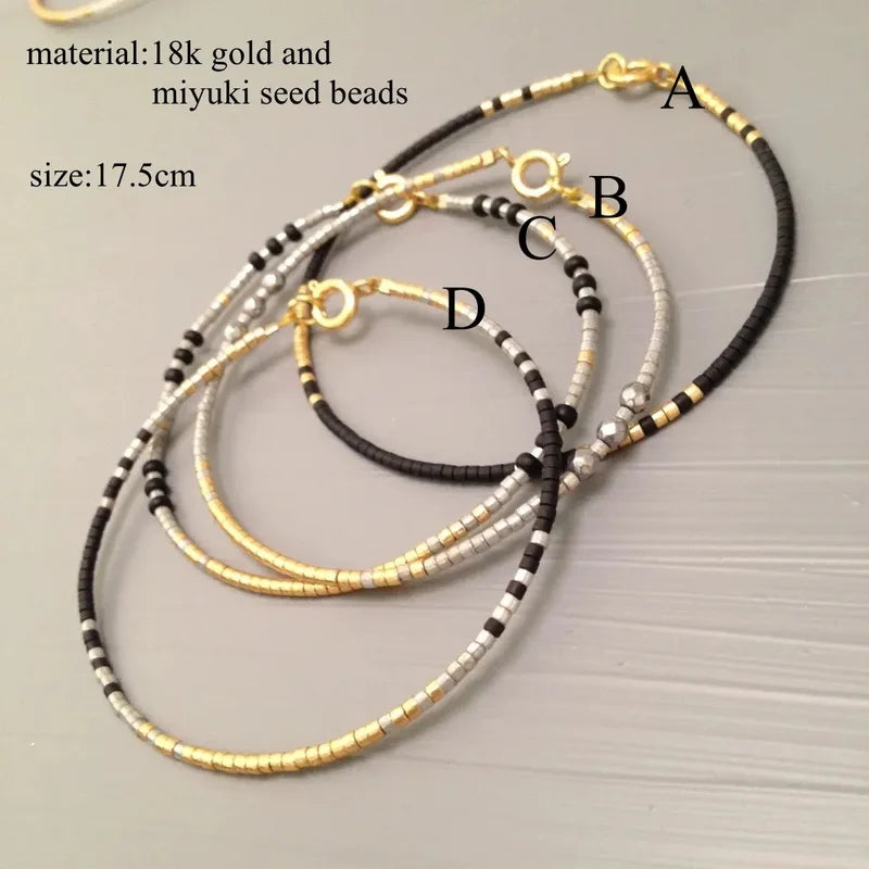 Dainty Beaded Bracelet for Women Jewelry Gift - Multiple Colors & Variants