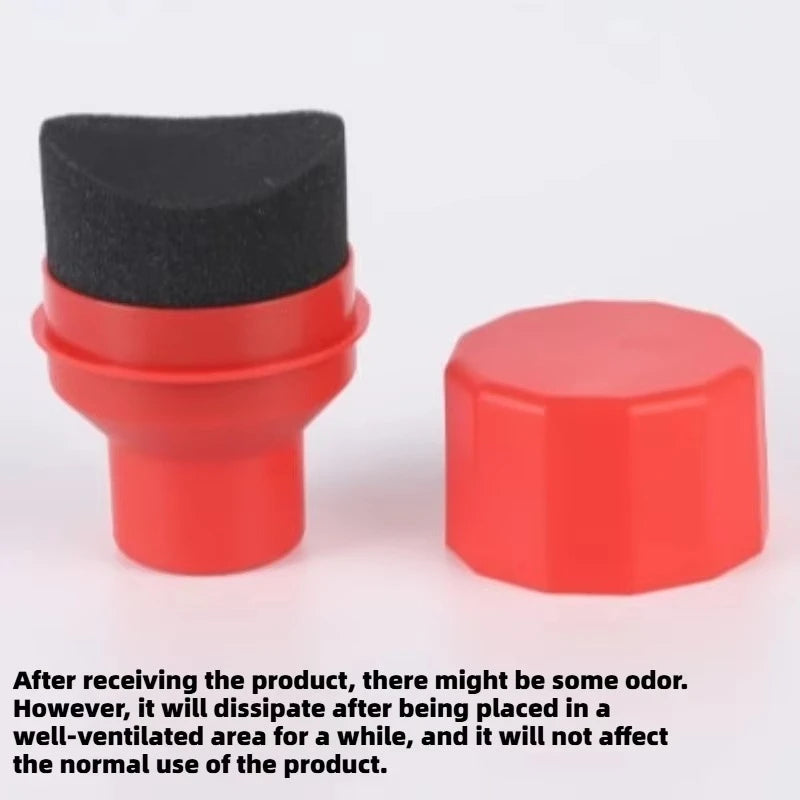 Reusable Car Tire Wax Applicator Sponge with Lid - Curved Detailing Tool