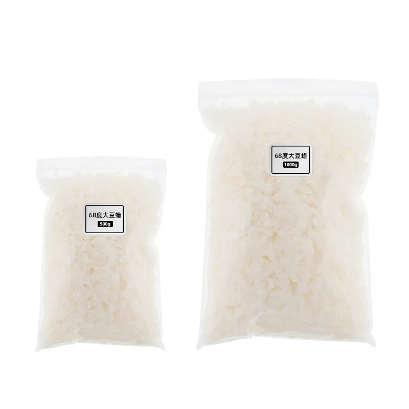 Soybean Wax for Candle Making 500g High Melting Point Flaky Material - White Beeswax Blend
