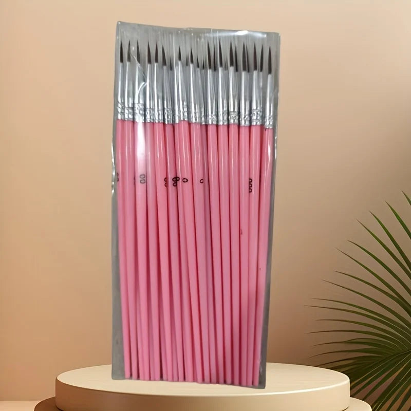 30-Piece Fine Detail Paint Brush Set - Miniature Brushes for Watercolor, Oil & Acrylic