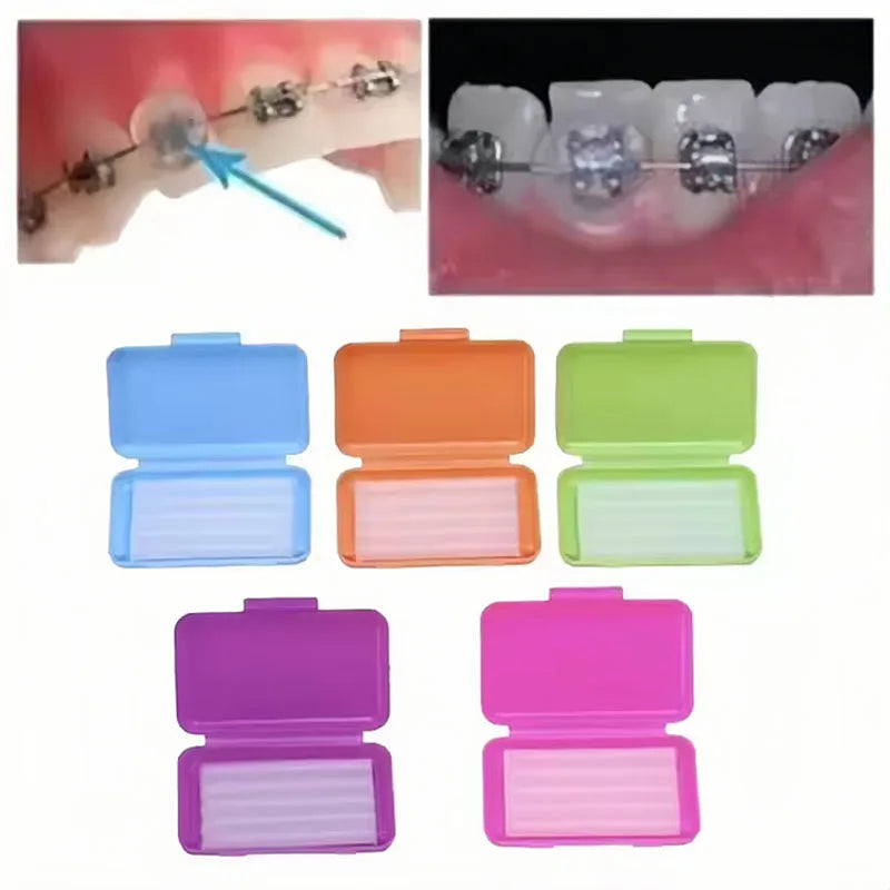 Orthodontic Wax Strips with Fruit Flavors for Braces Relief - 10 Pack