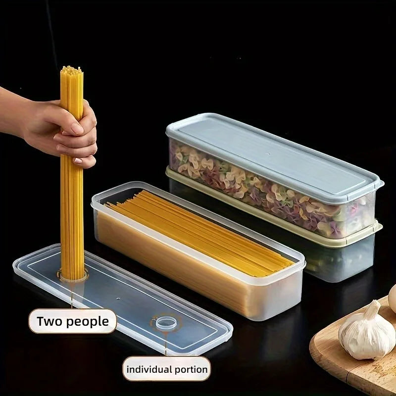 4 Pack Rectangular Food Storage Containers - Reusable Plastic Refrigerator Organizer Boxes