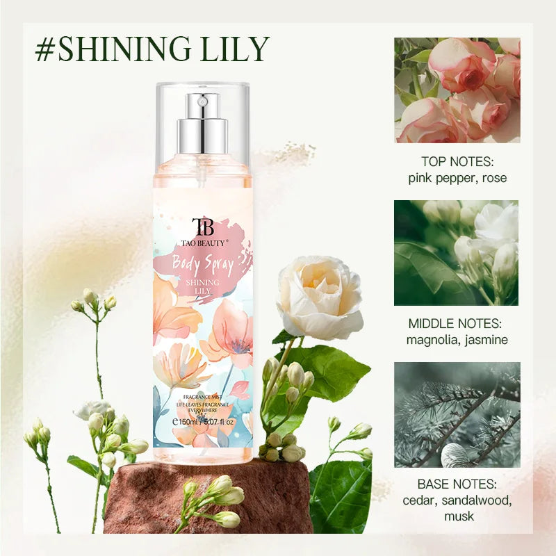 Long-Lasting Floral Fruity Body Spray Alcohol-Free - Multiple Colors