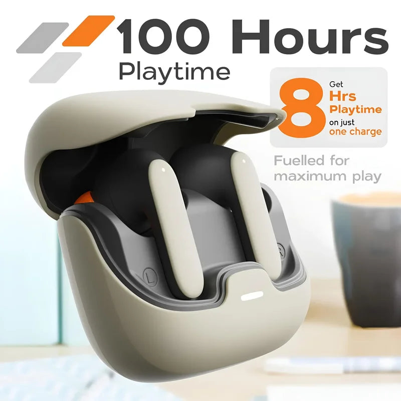 Wireless Bluetooth Earphones with Noise Cancelling & Low Latency - In-Ear Stereo