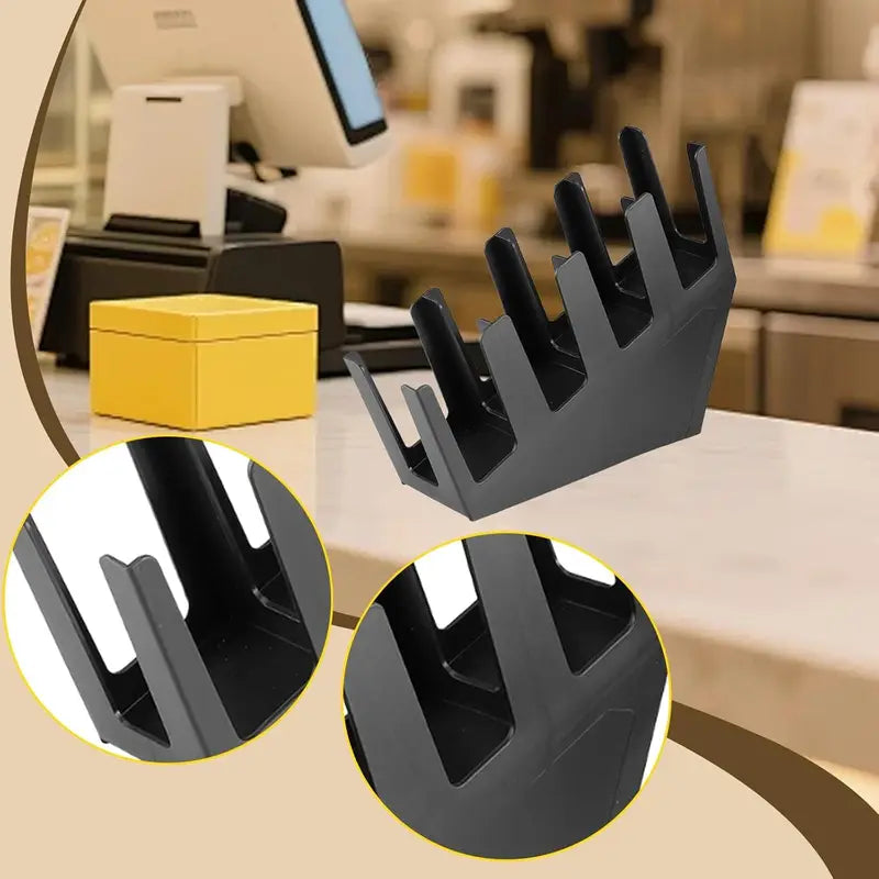 4-Grid Slanted Cup Holder Dispenser for Coffee & Milk Tea Shops and Home Use