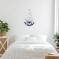 Mediterranean Style Wall Hanging Boat Anchor Clock with Mirror Surface - 9 & 10 Inch Sizes