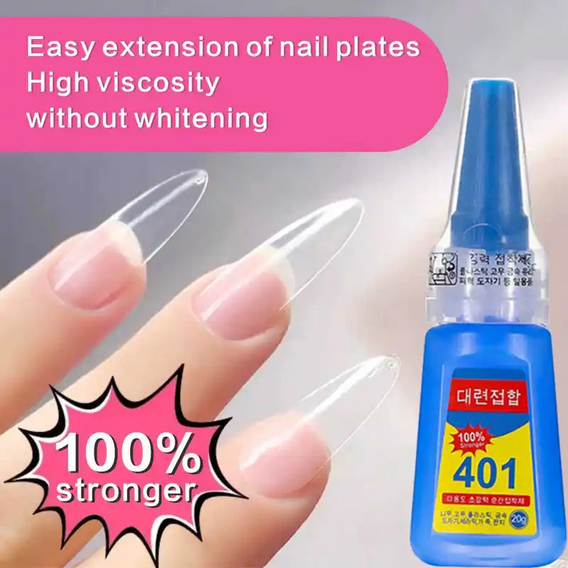Strong Quick-Drying Nail Sticker Glue - Multi-Purpose Nail Art Adhesive 20ml