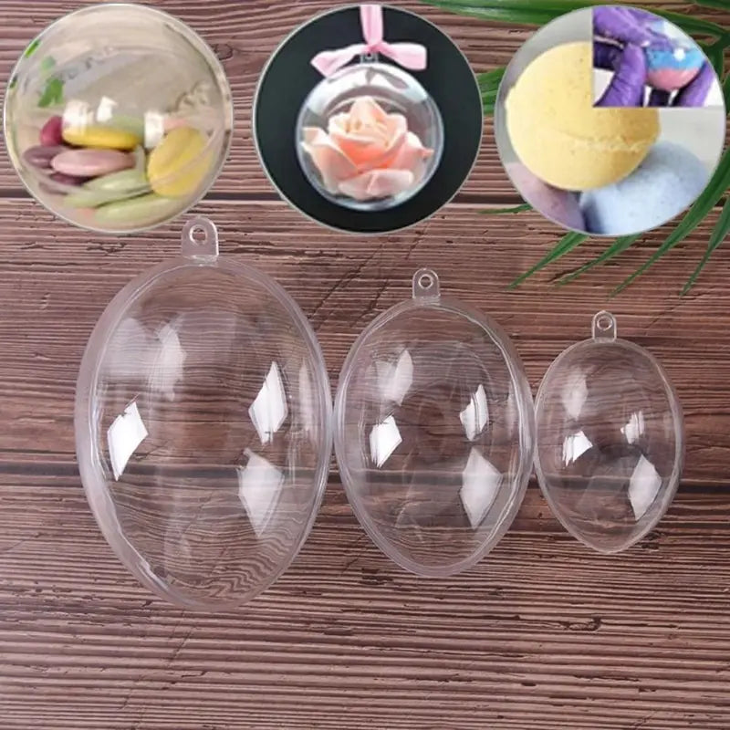 5PCS Easter Egg Party Supplies Plastic Hollow Hanging Favors Candy Box Home Decor