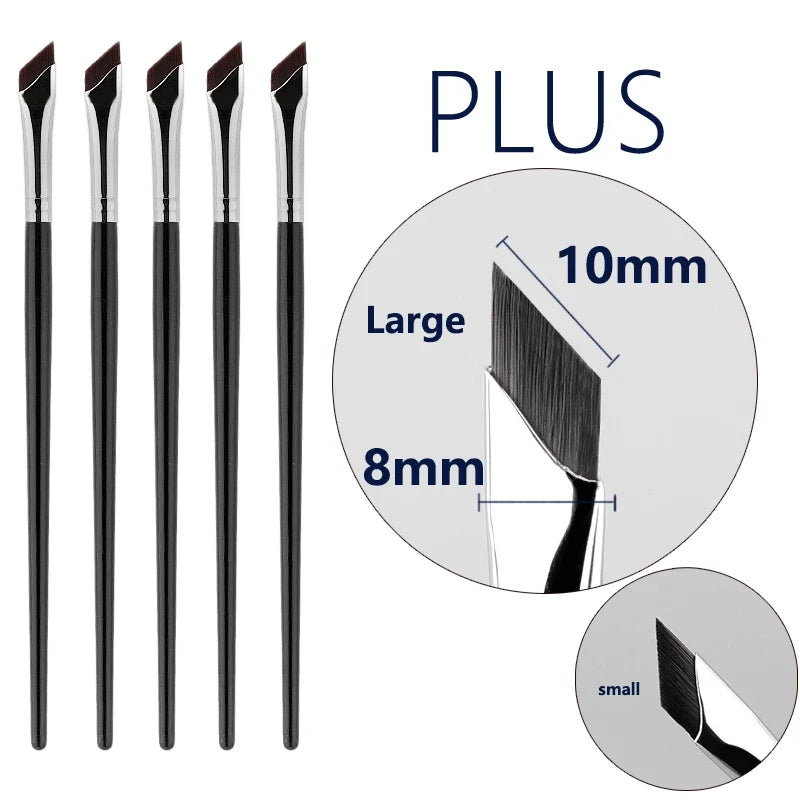 Precision Eyeliner and Eyebrow Makeup Brush - Ultra Thin Flat Angle Detail Tool