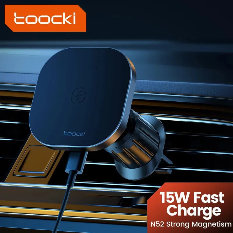 Magnetic Wireless Car Charger Holder 15W Fast Charging for iPhone 12-15