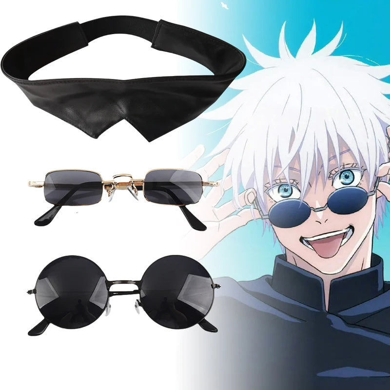 Anime Cosplay Patch Glasses & Mask Set for Jujutsu Kaisen - Multiple Colors
