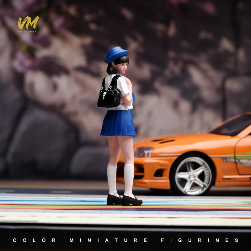 Miniature Doll Figures for Car Models - Collection of Female and Male Characters