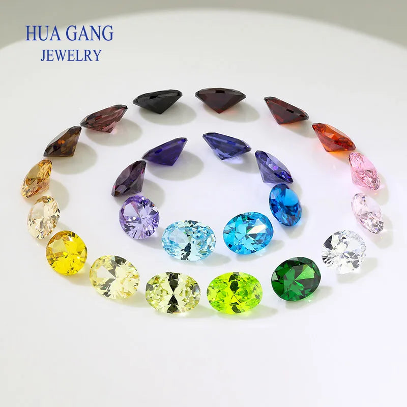 Multicolor Cubic Zirconia Loose Stones for Jewelry Making - 8mm-11mm Sizes