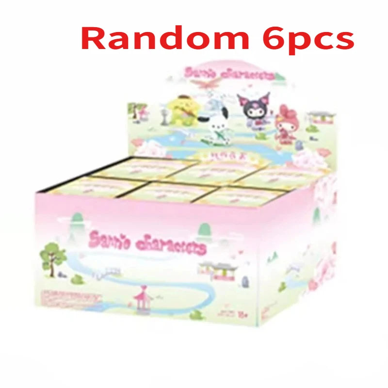 Cute Mystery Action Figure Blind Box Set with Sanrio Characters - Rhyme Flower Clothes Surprise Bag