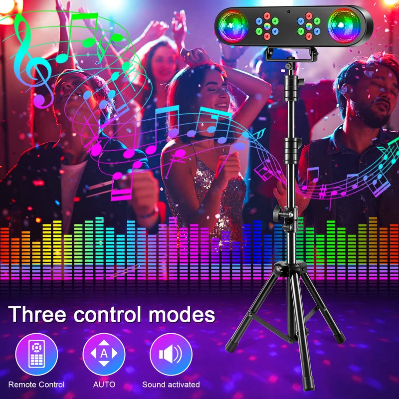 30W RGB 3-in-1 Stage Effect Light with Remote Control for DJ Party Concert