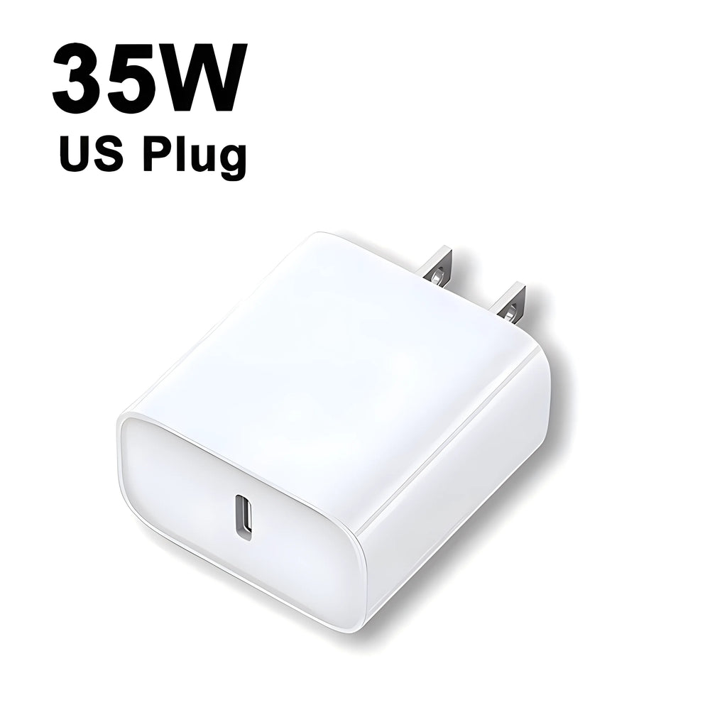 Fast USB-C Phone Charger 35W for iPhone 14/13/12/11/15 Pro Max & More
