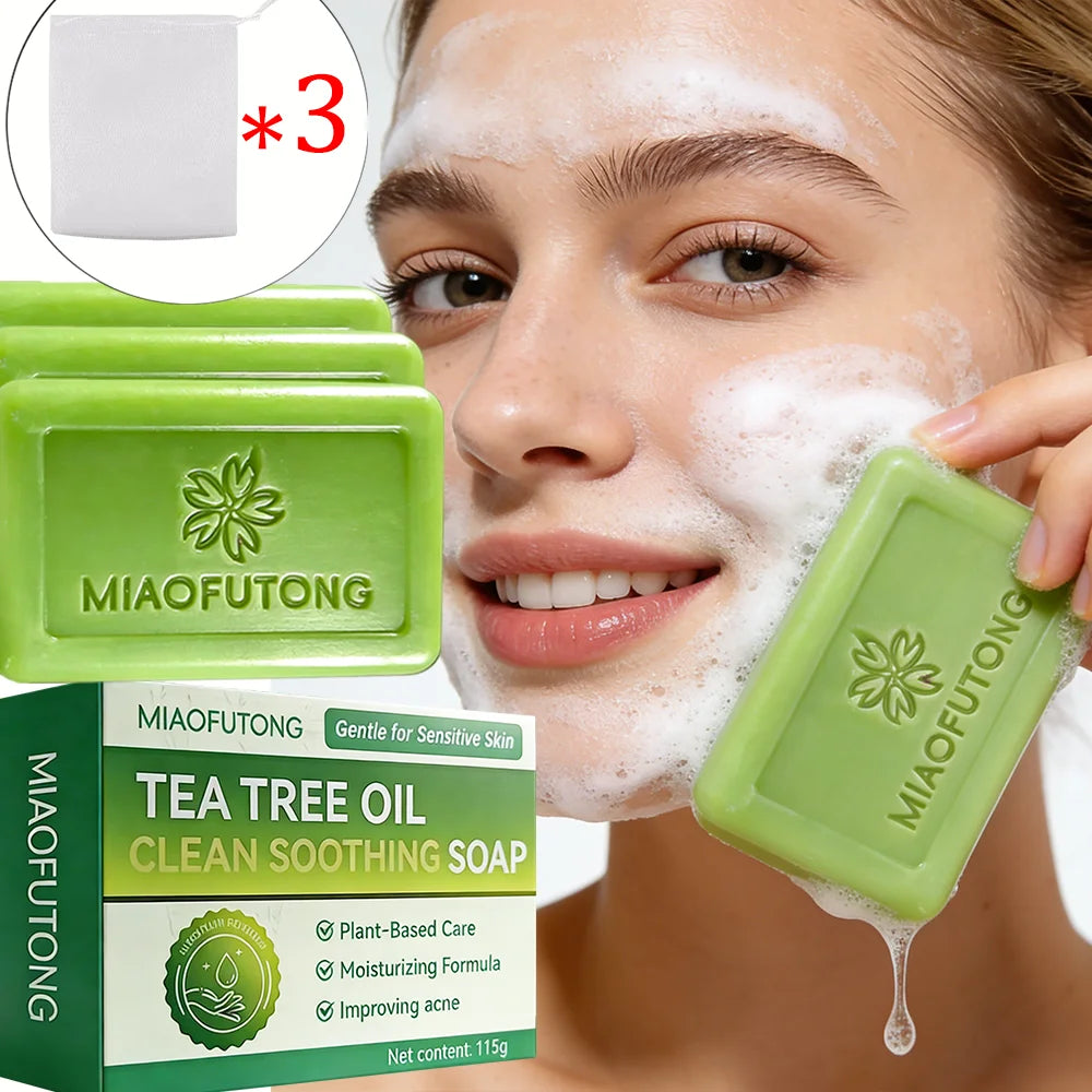 Gentle Anti-Fungal Tea Tree Oil Soap for Sensitive Skin - Moisturizing Acne Care