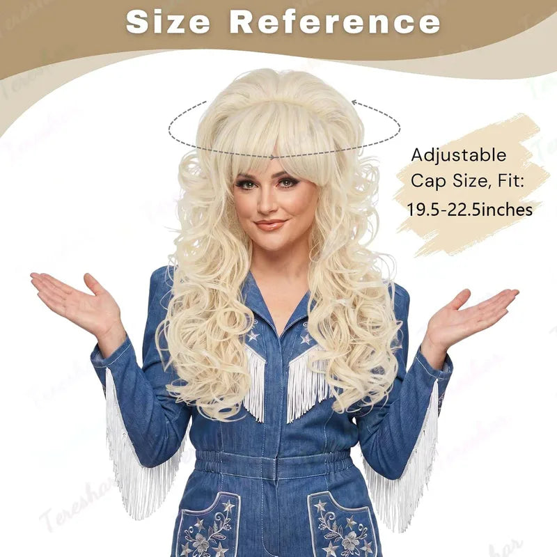 Vintage Disco Beehive Wig for 60s-80s Costume & Party