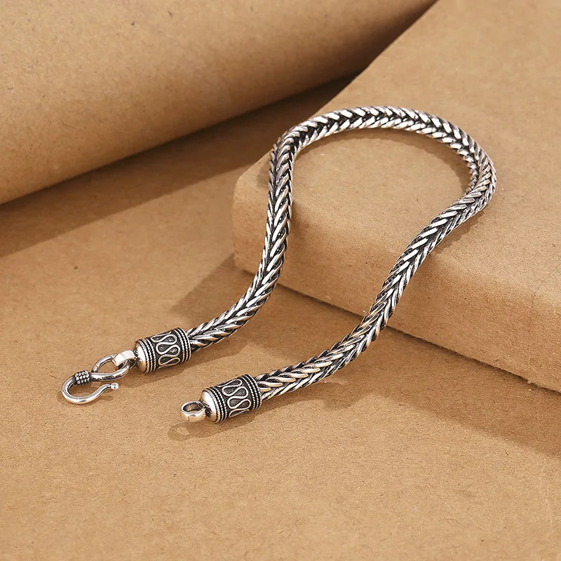 925 Sterling Silver Bracelet Chain for Men Women Luxury Wedding Jewelry