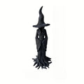 Dark Halloween Witch Resin Statue Gothic Decor Desktop Ornament Collectible Figurine