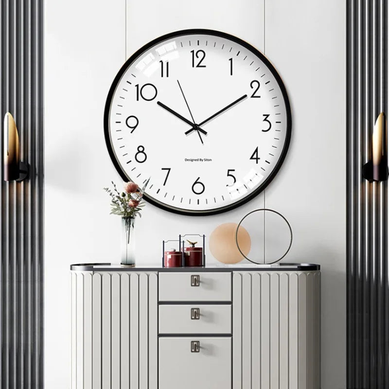 Modern Minimalist Wall Clock for Living Room Silent Home Decor - 10 or 8 Inch