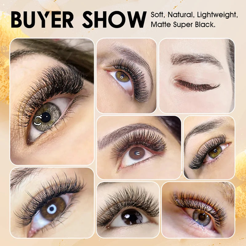 Premium Eyelash Extensions Fans - Full Dense Volume, Light & Comfortable