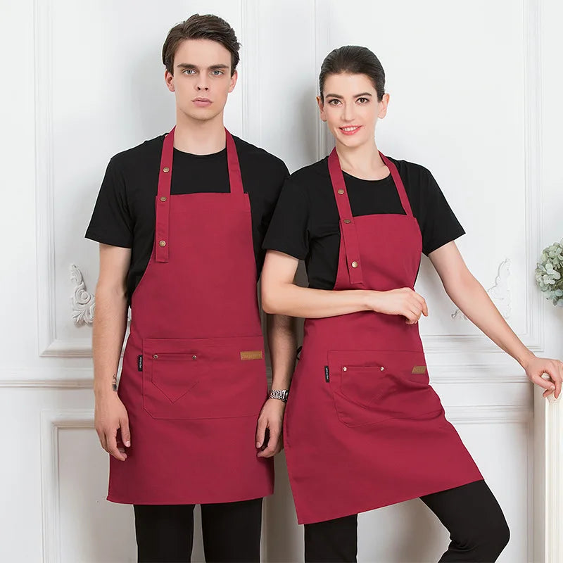 Lightweight Kitchen Apron for Women Men Chef Grill Restaurant Bar Uniform