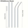 Reusable 30cm Stainless Steel Drinking Straw for Cocktails & Smoothies