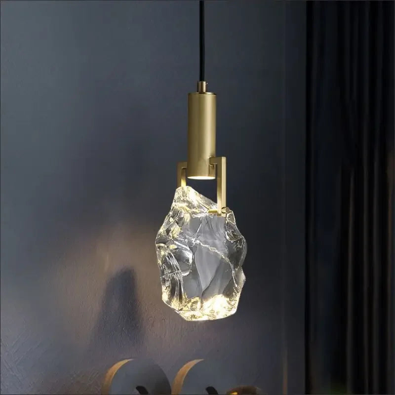Modern Crystal Pendant Lamp Nordic LED Hanging Light for Bedroom Dining Room
