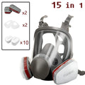 Full Face Gas Mask Respirator Large Size Reusable Dust & Chemical Protection