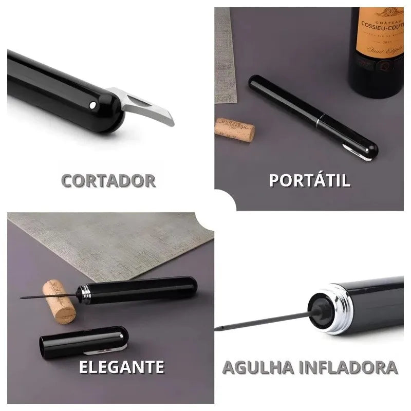 Electric Wine Bottle Opener Kit with Vacuum Pump & Tasting Accessories - Home Barware