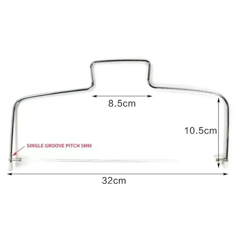 Adjustable Stainless Steel Cake Slicer & Decorating Mold for DIY Baking & Cake Decorating