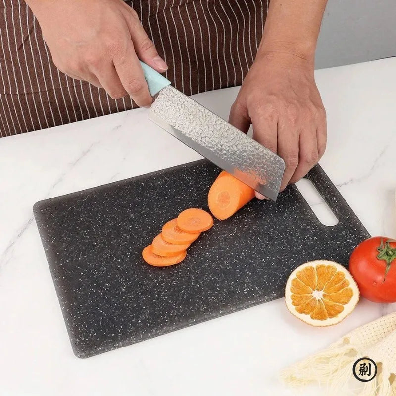 Marble Texture PP Cutting Board - Antibacterial, Mildew-Resistant Kitchen Vegetable Chopping Board