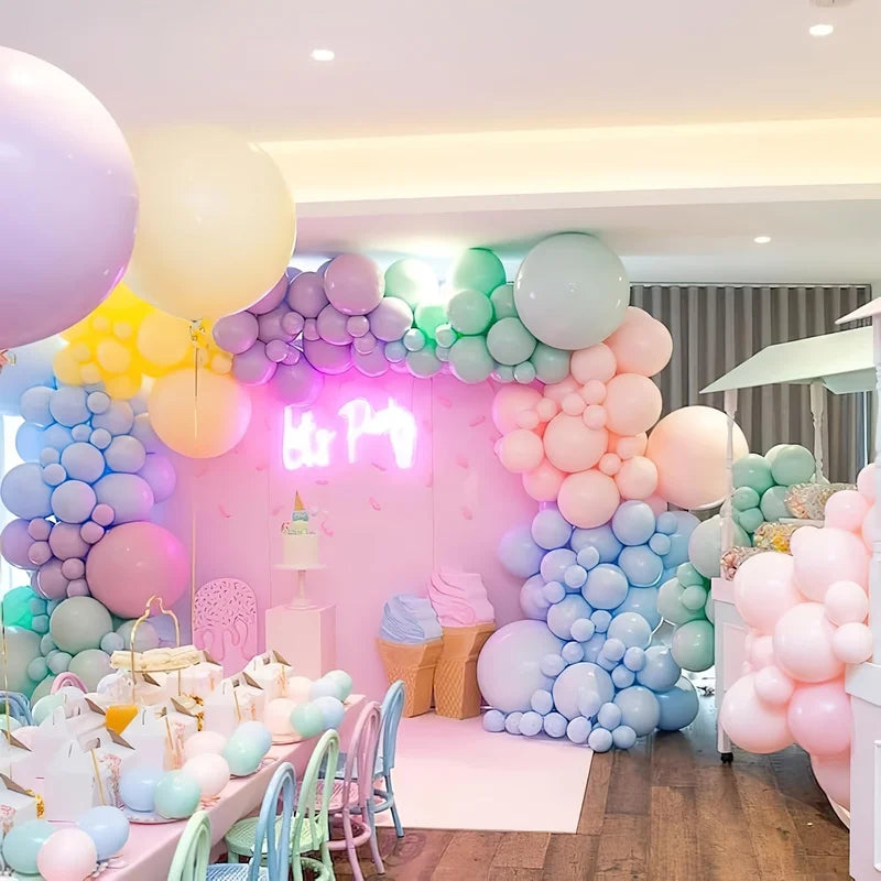 Pastel Rainbow Latex Balloons for Baby Shower Gender Reveal Engagement Bachelorette Easter Bridal Party - 5 or 10 Inch, Safe Chemical-Free