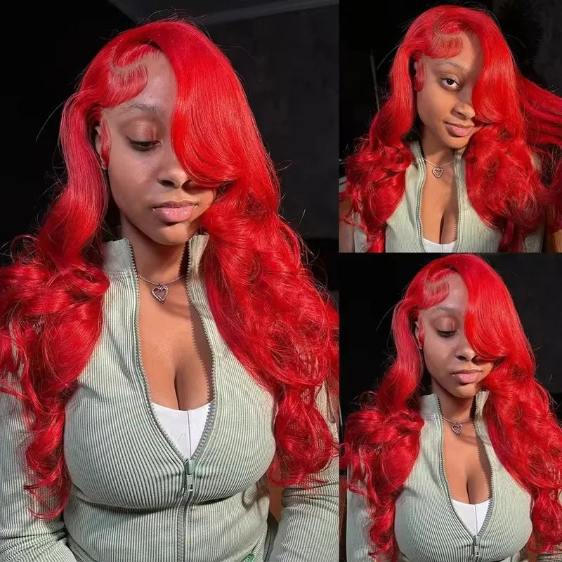 Colored Body Wave Lace Front Wig for Women - 13x6 HD Human Hair Frontal