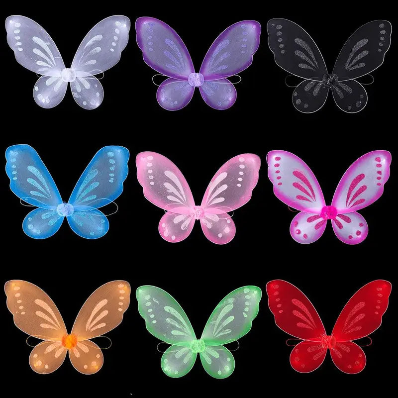 Kids Fairy Wings Butterfly Costume Accessories for Halloween & Parties