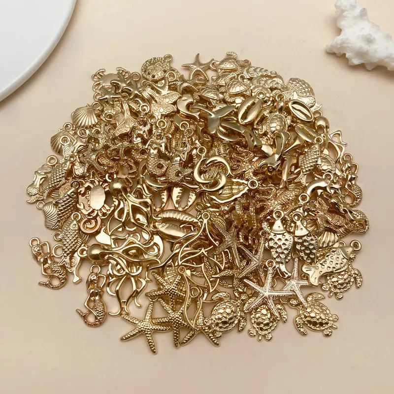 Mixed Ocean Shell Charm Pendants for DIY Earrings 20/50/100pcs