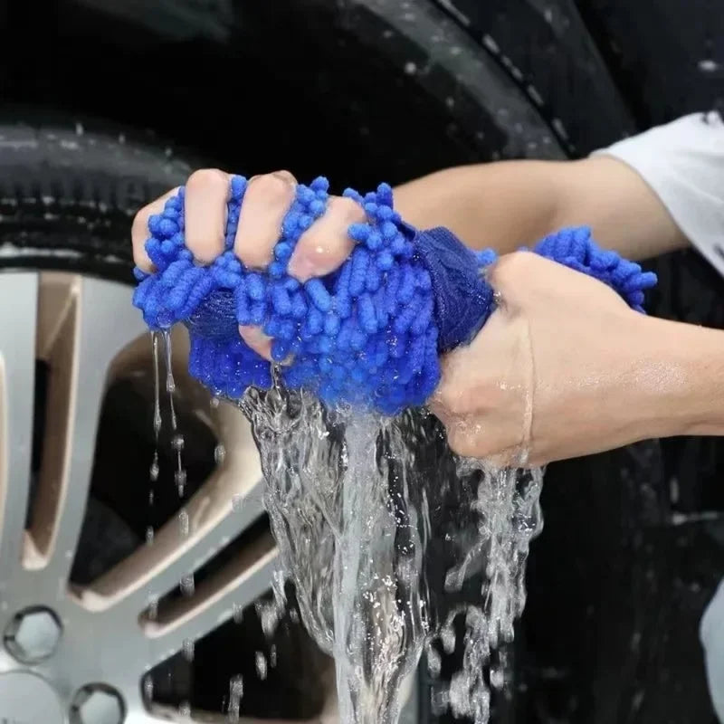 Microfiber Car Wash Sponge Cleaning Brush Pad - Blue