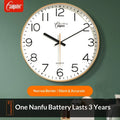 Silent Wall Clock - Modern Quartz Timepiece with Long Battery Life for Living Room & Home Decor