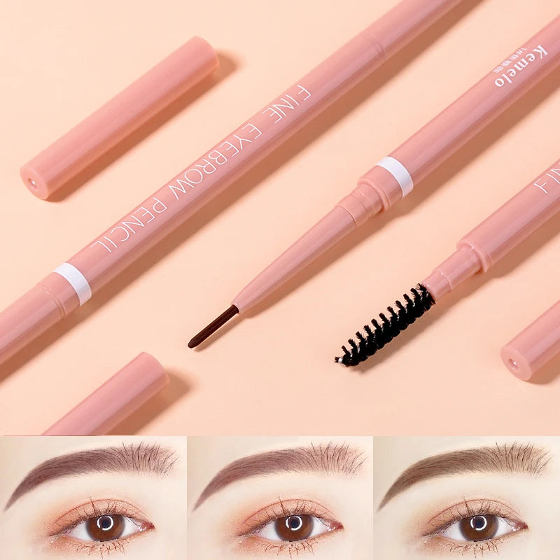Ultra Fine Double-Ended Eyebrow Pencil - Waterproof, Long Lasting, Natural Finish