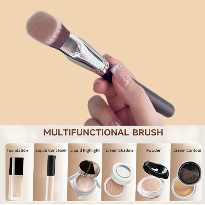 Professional Flat Head Foundation Makeup Brush - Contour Trapezoidal Tool
