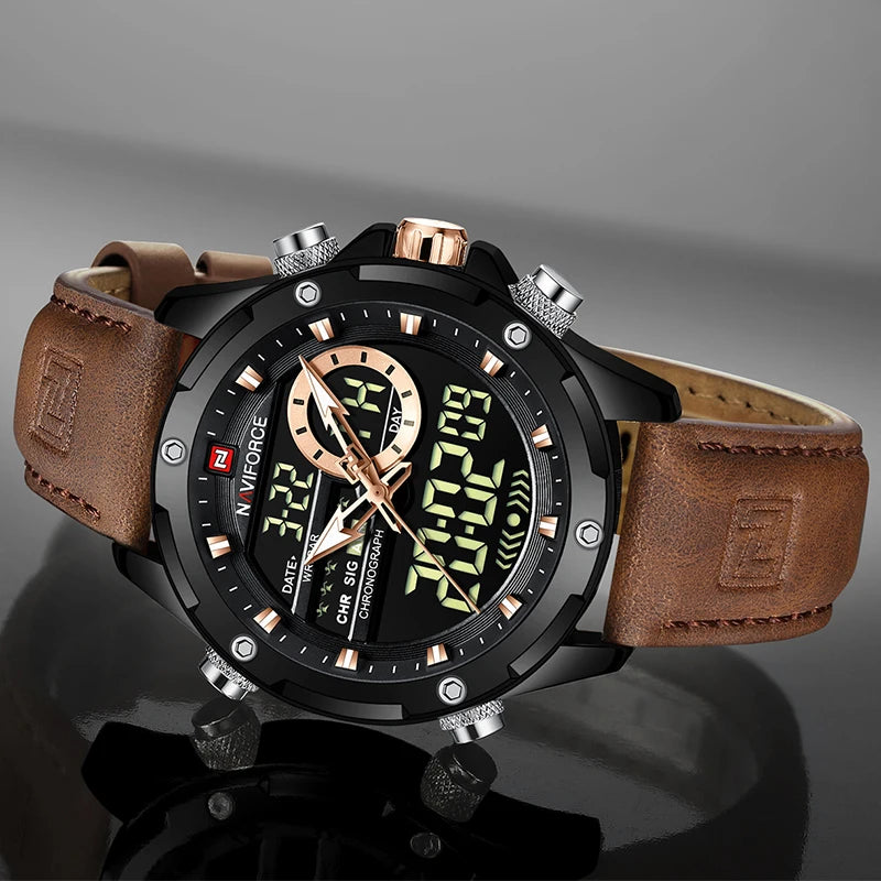 Men's Digital Military Sport Watch Waterproof LED Quartz Big Wristwatch
