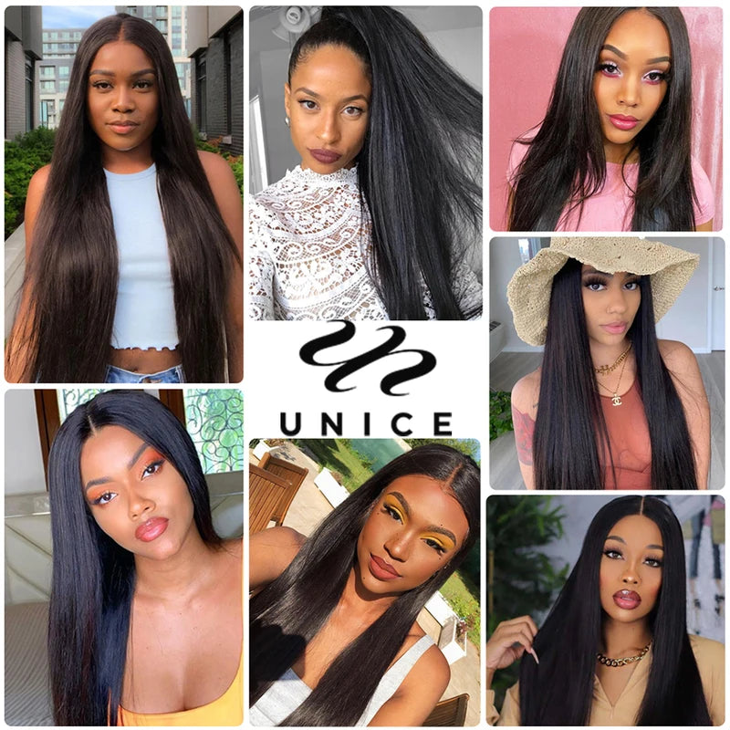 Brazilian Bone Straight Hair Bundles 30 Inch Human Hair Weave - Virgin Remy, Full & Dyeable