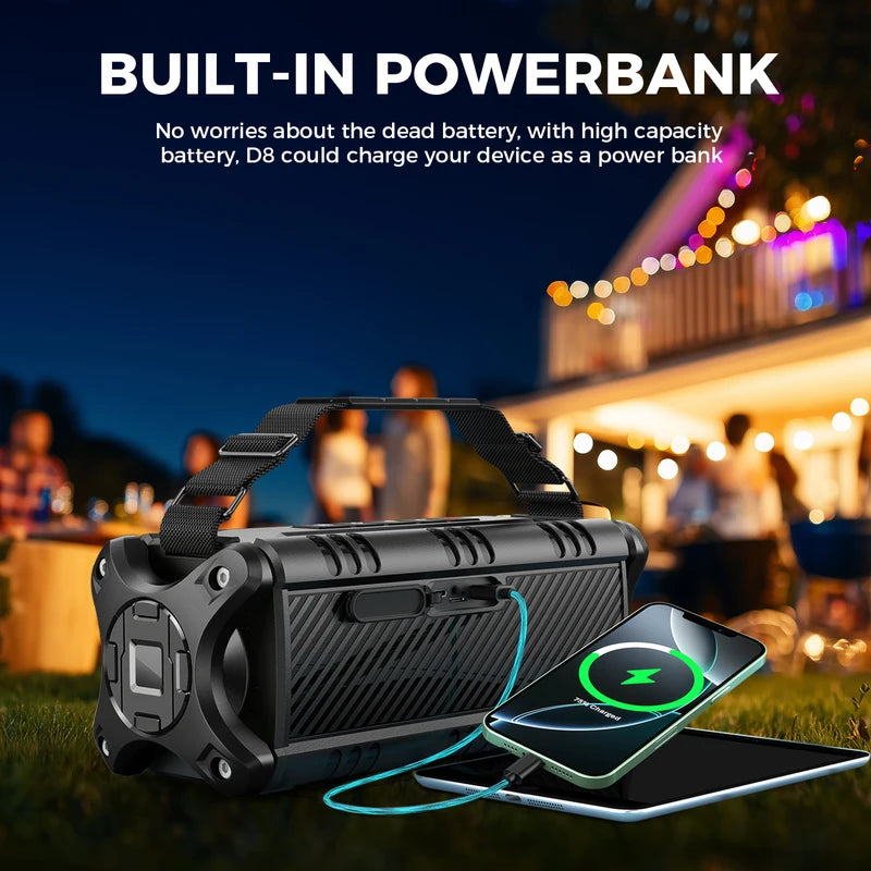 Portable Bluetooth Speaker 50W RMS Waterproof Outdoor Party Box