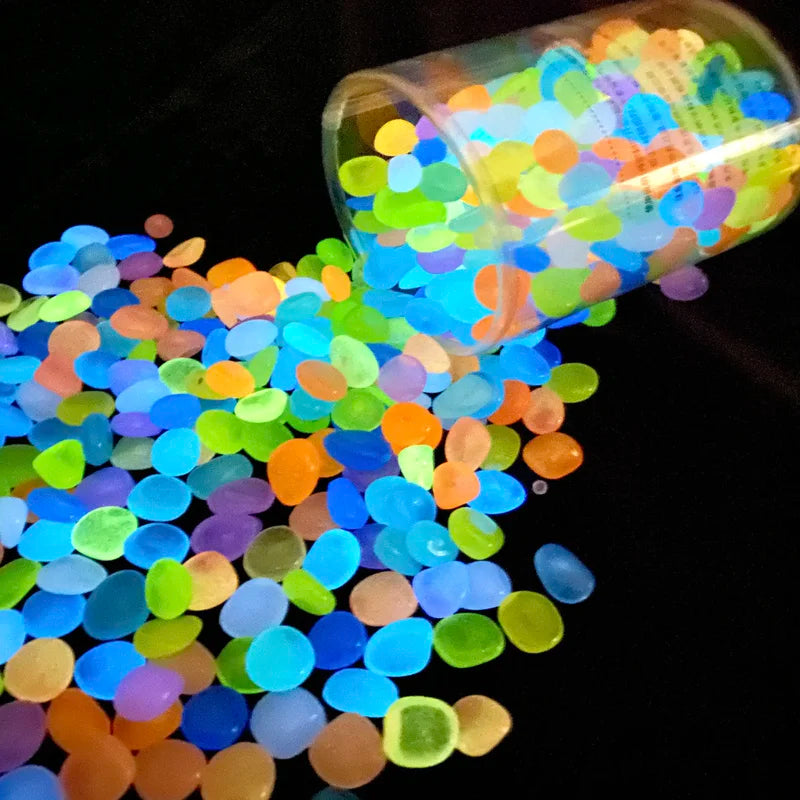 Luminous Garden Pebbles - Glow in the Dark Rock Set for Aquarium, Pathway & Decoration