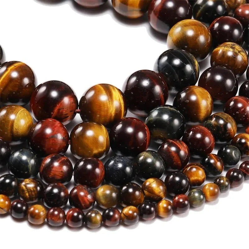Natural Tiger Eye Beads 4-14MM for Jewelry Making DIY Charm Bracelets & Necklaces